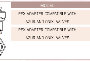 Pex Adapter Compatible with Azur and Onix Valves